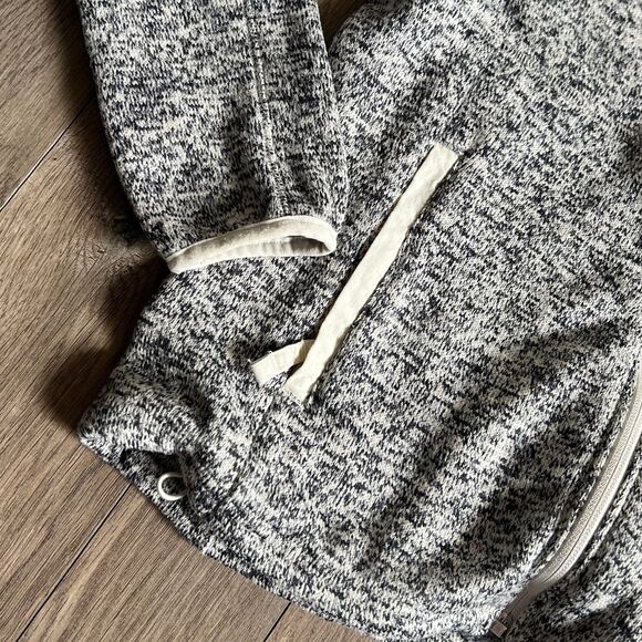 COLUMBIA White and Black Spacedye Knit Fleece Jacket Size XS - Picture 2 of 9